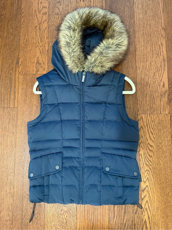 Jackets & Blazers - Calvin Klein Dark Blue Quilted Sleeveless Puffer Vest Sz XS Duck Down Waterfowl